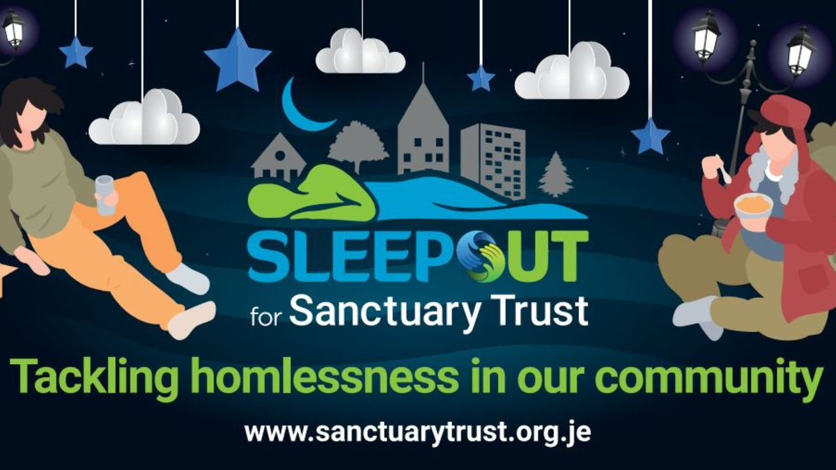 3 weeks to go! Join our Sleep Out on 22nd November at Pier Road car park, sponsored by Jersey Mutual. Help us provide support to men in crisis. Thanks to everyone who has signed up or donated!
Sign up: sanctuarytrust.org.je/events/sleep-o…
Donate: justgiving.com/campaign/sleep…
#SleepOutForSanctuary