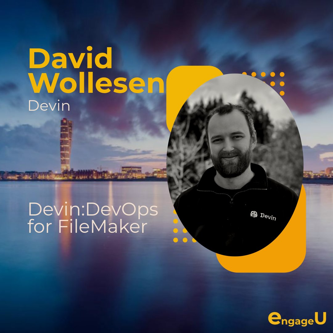 🚀 Session Spotlight! 🚀
Join David Wollesen at #EngageU to explore Devin: the DevOps platform built for Claris #FileMaker. Streamline your workflows with advanced tools! #DevOps #DevinPlatform #DataMigration