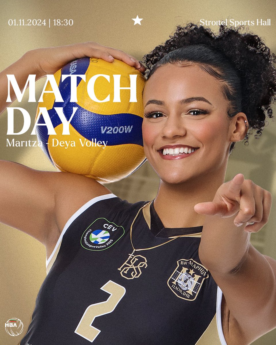 ⭐️ #MATCHDAY
📆 01.11.2024
🏆 NVL Demax
🏐 vs. Deya Volley (Burgas)
⏰ 18:30
📍 Stroitel Sports Hall

#Maritza #volleyball #Марица #волейбол #НВЛ #NVLBulgaria