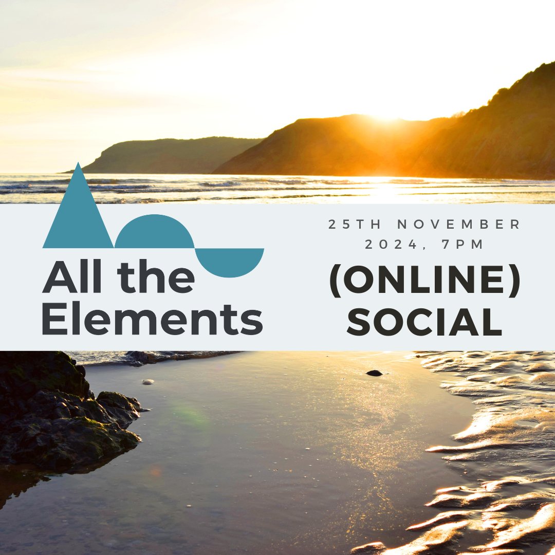 Our final Online Social for 2024 is on 25th November! Will you be joining us?

It’s free to join us, but you need to register through this link: alltheelements.co/events/ate-onl…
