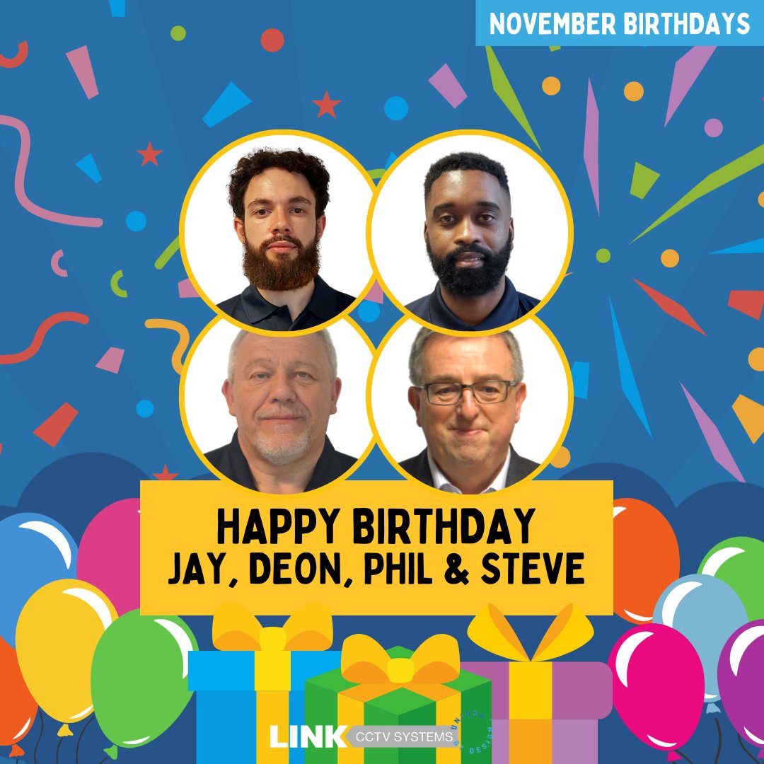 November Birthdays! 🎉

We would like to wish Jay, Deon, Phil &amp; Steve who celebrates their birthdays this month, a very happy birthday 🎂

#LinkLife #HappyBirthday