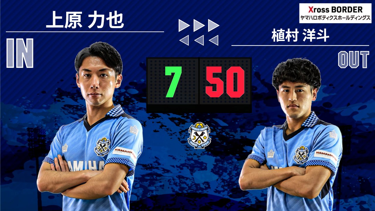 ジュビロ磐田2024 ユニフォーム上原力也選手