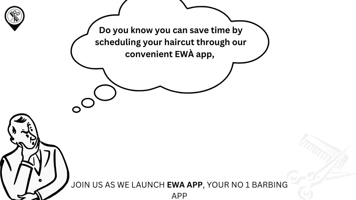 Ewatheapp's tweet photo. A good barber knows how to cut hair. A great barber knows how to listen to your life story and still make you look good. Stay tuned as we bring the new revolutionary app 'Ewa' to your door steps.
#LaunchingSoon #EwaApp #StayFresh #Sunday https://t.co/q2JI3WJh06