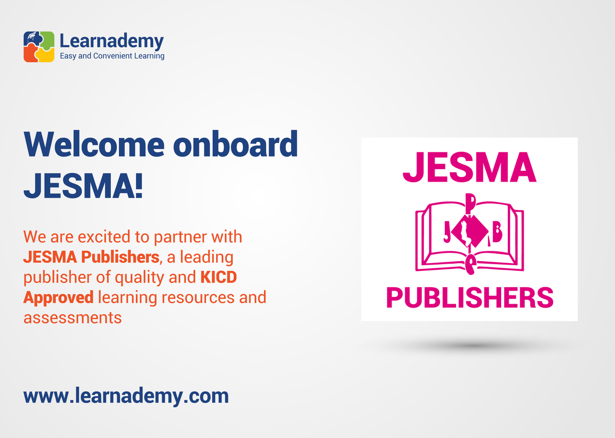 Learnademy's tweet image. @Learnademy is focused on building partnerships to enhance access to #easyandconvenientlearning solutions for learners, educators, and parents. We are excited to welcome #JESMAPublishers on board.