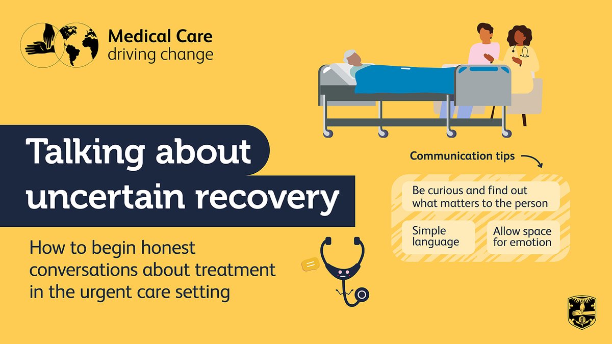 Royal College of Physicians (@rcphysicians) on Twitter photo Discover the Uncertain recovery communication guide, created by <a href="/DrLM_Robinson/">Louise Robinson</a> and <a href="/DrAntoniaFS/">Antonia Field-Smith</a> in collaboration with Medical Care.
Offering advice for fostering honest, compassionate discussions with patients and families around uncertain recovery: ow.ly/FVkJ50TXTaB Discover the Uncertain recovery communication guide, created by <a href="/DrLM_Robinson/">Louise Robinson</a> and <a href="/DrAntoniaFS/">Antonia Field-Smith</a> in collaboration with Medical Care.
Offering advice for fostering honest, compassionate discussions with patients and families around uncertain recovery: ow.ly/FVkJ50TXTaB