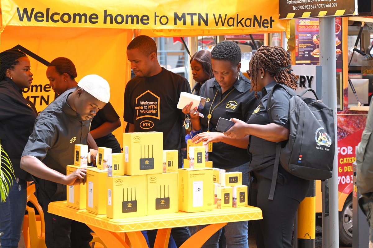 mtnug's tweet photo. Welcome home to #MTNWakanet! 🏡

Today, we’re at Forest Mall Lugogo to unveil the enhanced Wakanet experience. 

Discover faster speeds with our upgraded MTN Fibre, MTN MiFi and 4G-5G connectivity! https://t.co/EdbcEpHPHz