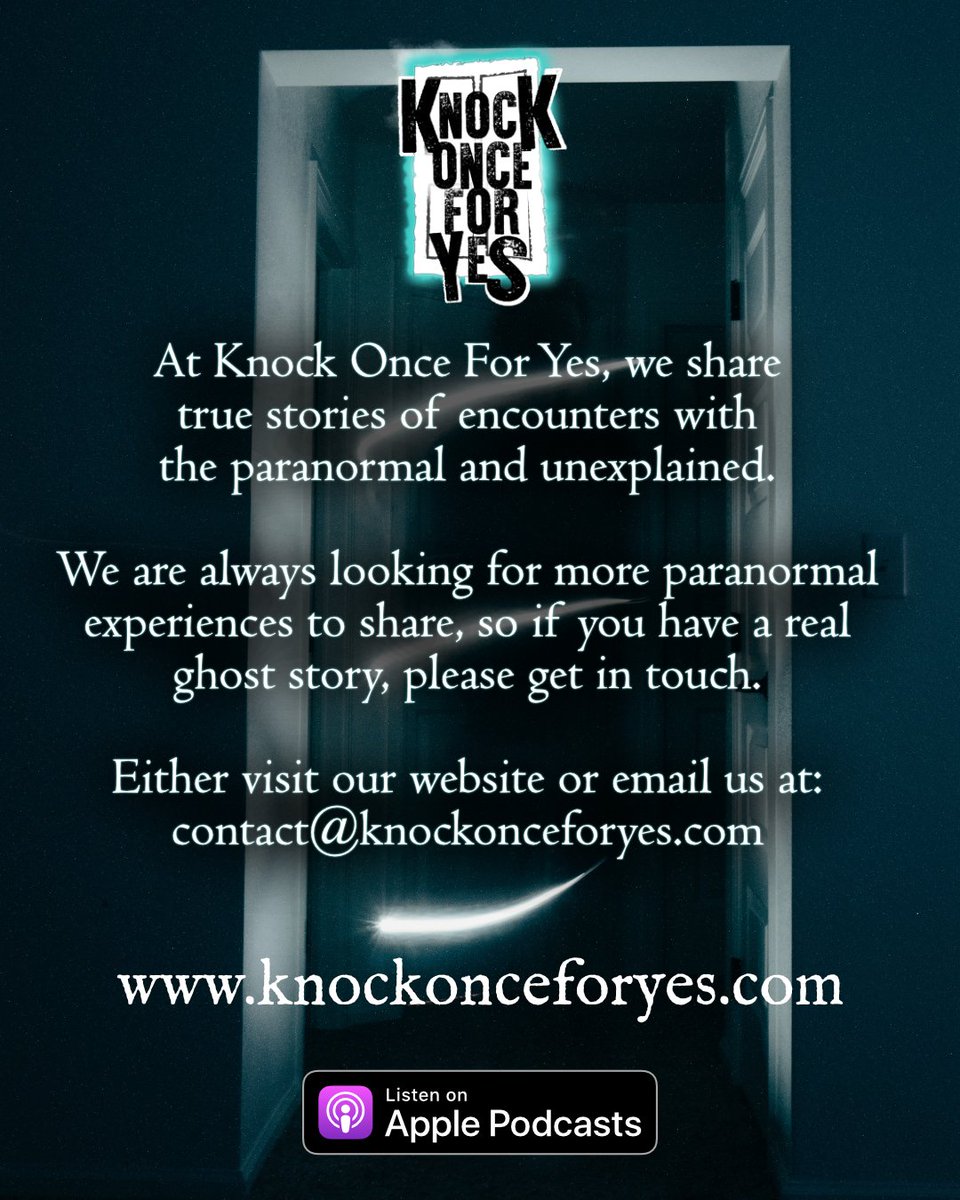 Have you had a paranormal experience?

We are looking for ghost stories and other encounters with the unexplained to feature on the podcast. So please get in touch if you have a story you would be happy to share.

#paranormal #ghoststories #spooky