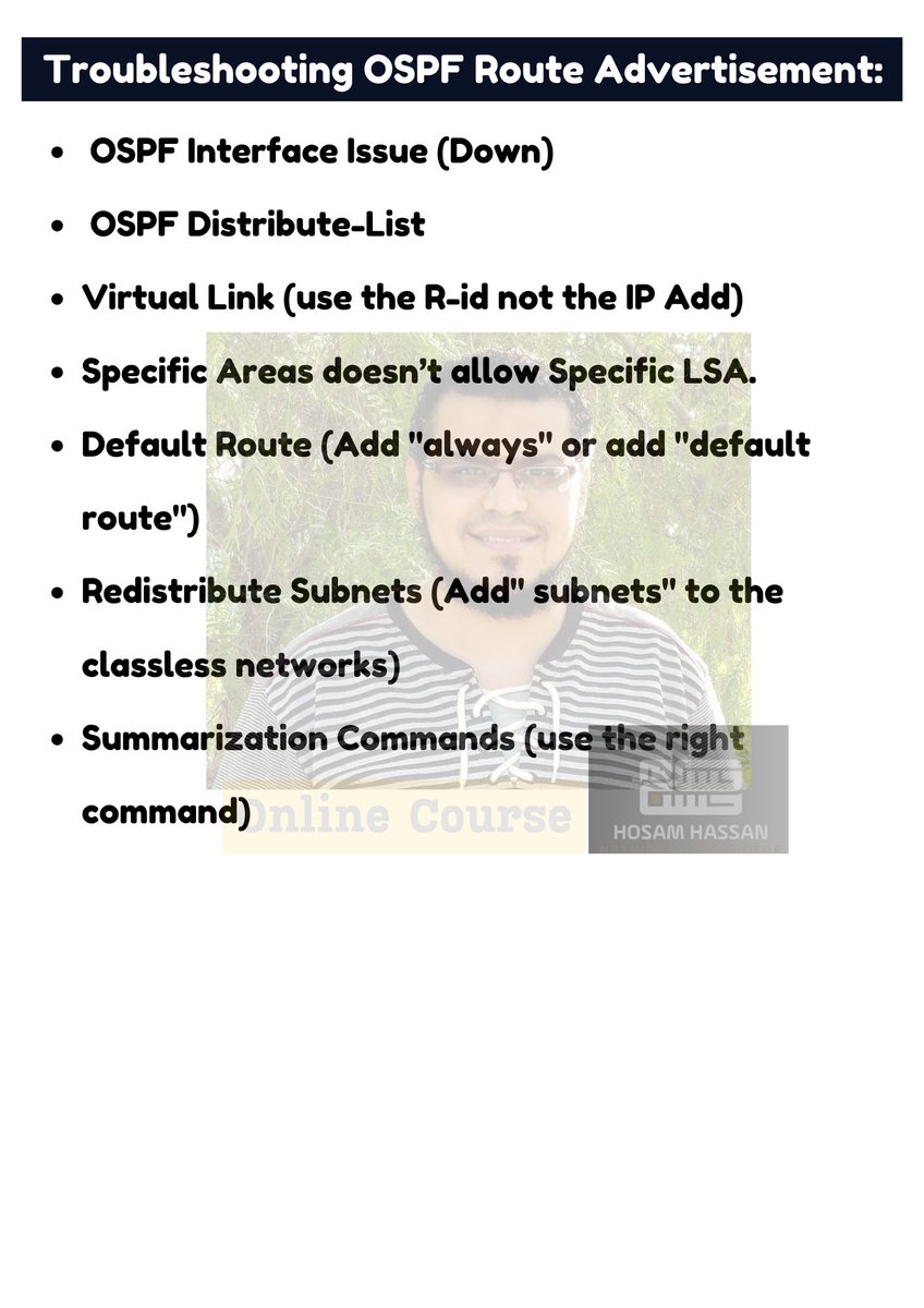 ITWithHossam's tweet image. متنساش تشترك فالجروب اللى فأول الثريد وتحضر اول 3 محاضرات معانا مجانا
#CCNPcertification #networkingpro #Ciscoexpert #advancedrouting #ITcareerboost