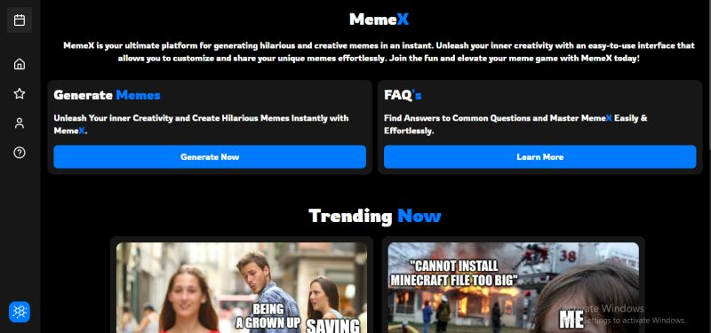 Jinang26's tweet photo. Introducing MemeX, your all-in-one platform for meme creation! Enjoy AI chatbot assistance, effortless meme design, and instant downloads. Built with ReactJS, Shadcn, Bootstrap, and Tailwind CSS, it offers a user-friendly interface for endless creativity. Explore today! 🎉 https://t.co/Z9wamqX042