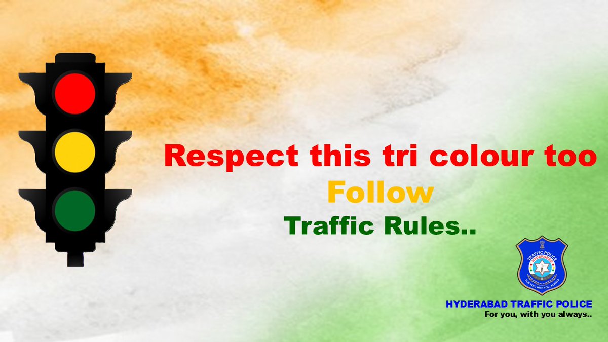 HYDTP's tweet image. #HYDTPweBringAwareness
Obey #TrafficSignals
ట్రాఫిక్ సిగ్నల్స్ పాటించండి.
#FollowTrafficRules #RoadSafety