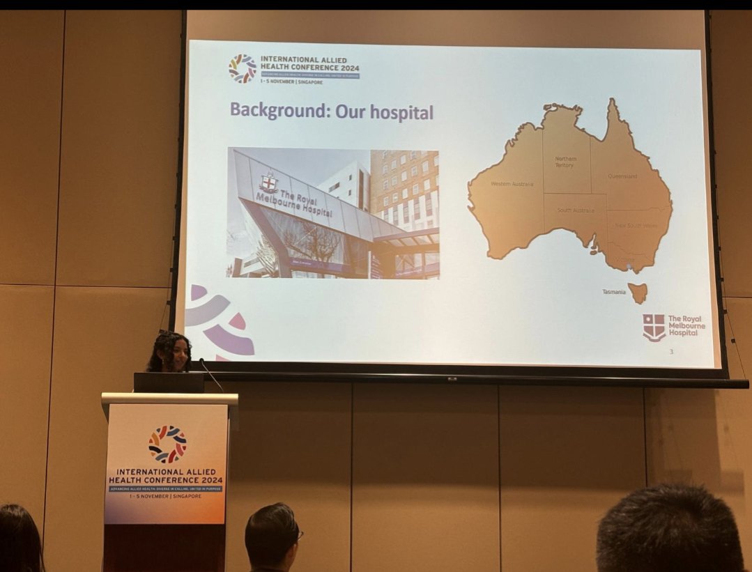 Fabulous first day at the International Allied Health Conference in Singapore!
Interesting to hear that we are facing similar challenges across the globe and hearing about different ways to manage this, especially with respect to incorporating research roles and leadership