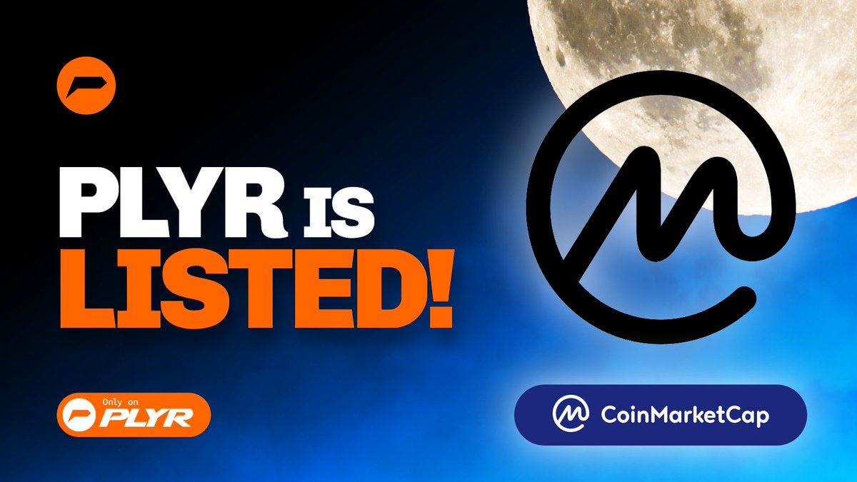 Hey PLYRs!

Level up achieved! 🎮 PLYR is now officially listed on CoinMarketCap!

coinmarketcap.com/currencies/ply…

Huge thanks to our amazing community for hanging in there and cheering us on.

This milestone is just the start! Get ready for even more epic moves ahead!

⚠️ Data on