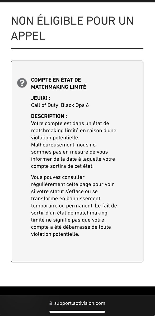 Samouchy's tweet photo. Hey @ATVIAssist , vous êtes bien gentil à nous mettre du cross plateforme mais si c’est pour se faire shadowbann parce qu’on fait tilt des joueurs manette et qu’ils ont juste à nous spam report… éclaté cet anticheat #BO6 #FreeSamouchy #AnthoNtm #GotagaAideMoi #ShadowBann https://t.co/5PYR41GKxG