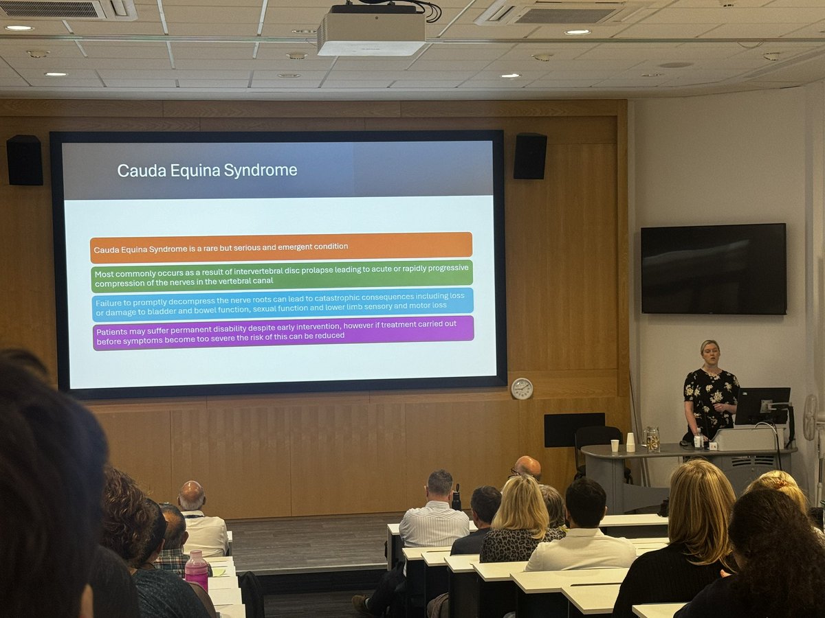 Mr Khatri, Charlotte Young &amp; Jo Steel open our Cauda Equina Syndrome study day.
A great turnout in the room from across the region to hear from teams on the work they have been doing &amp; improvements in the pathway. #CESlancs <a href="/FcaLancashire/">FCA_Lancashire</a> <a href="/NHSBenMorris/">Ben Morris 🏳️‍🌈</a> <a href="/JenCarroll_1/">Jennifer Carroll</a> <a href="/StuCloughNHS/">Stuart Clough</a>