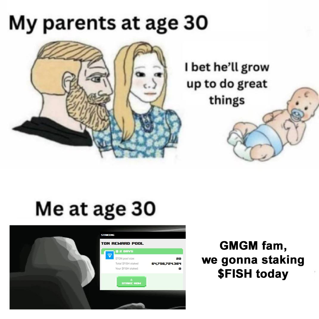 CatchTON_app's tweet photo. Parents 👨👩👧 at 30: Building a legacy.
Me at 30: Building a meme stash.🧑💻💻
⏰ Only 2 days left! Don’t miss out on the 20 $TON reward pool!
Time’s ticking, fam – let’s get that $FISH staked while we still can! 🐻💰
👉 Join now before the pool closes! https://t.co/ceHUOERsT6