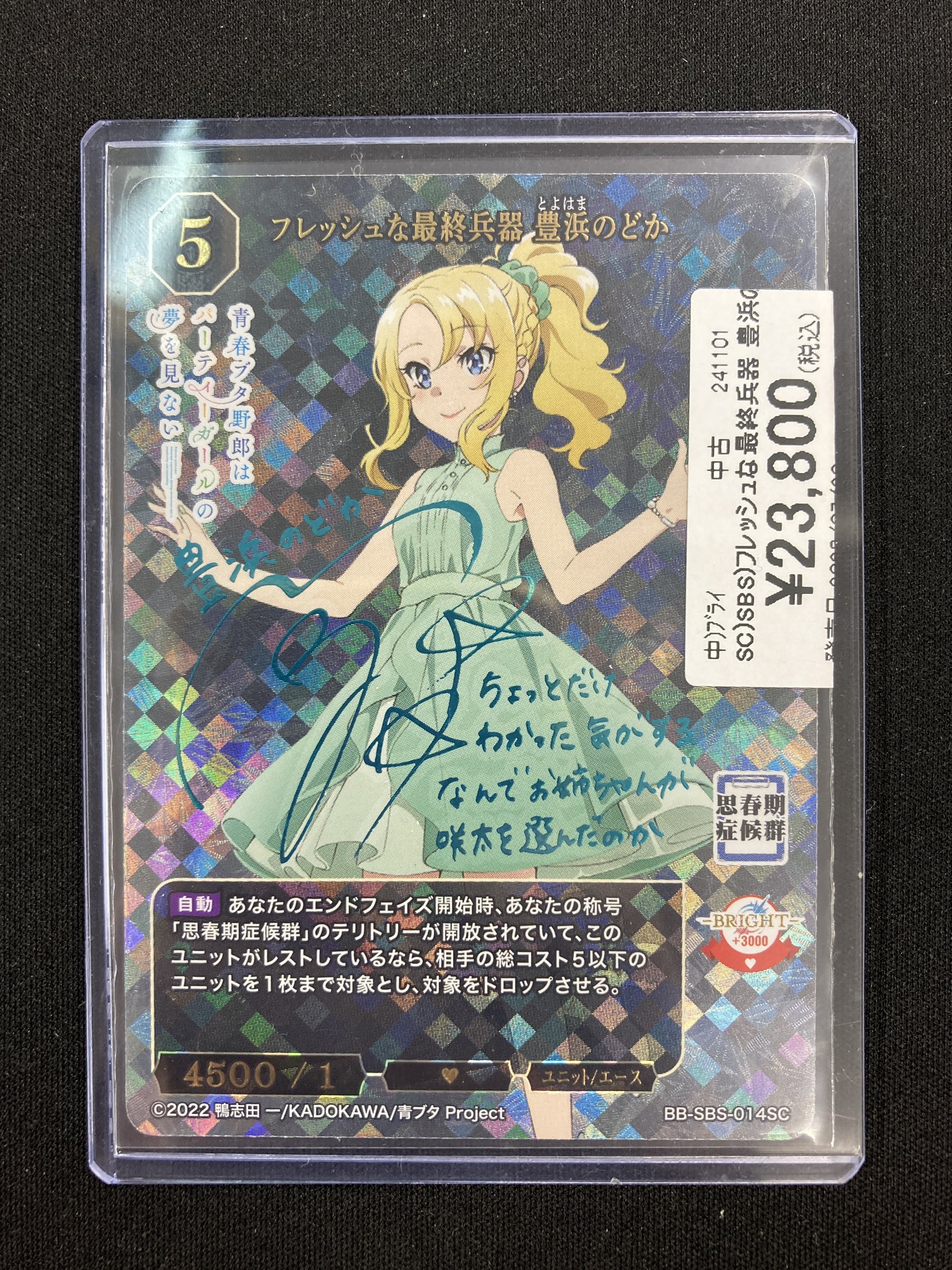 希少稀な ビルディバイド 思い出す SCサイン 豊浜のどか 青春ブタ野郎 ビルディバイド