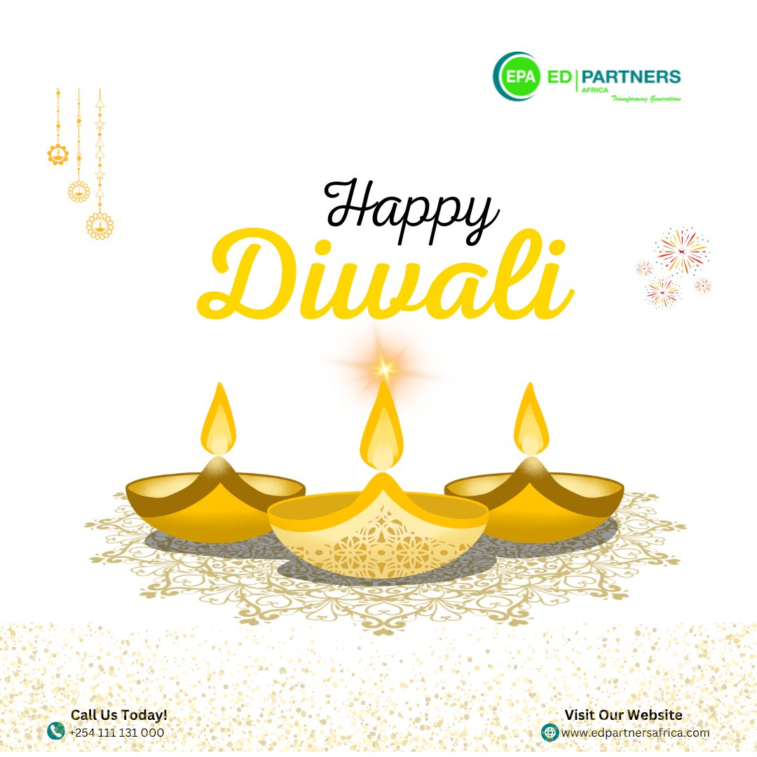 Ed_Partners's tweet photo. Happy Diwali, may this festival of light bring you endless prosperity to you and your loved ones.

#Edpartnersafrica #Diwali2024 #schoolfinancing #educationforall #socialimpact #celebration https://t.co/Ijdr1OYydZ