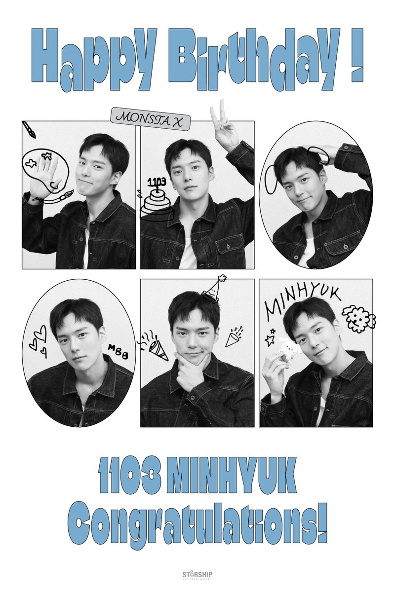241103
❤ HBD ❤
#MONSTAX #MINHYUK

#몬스타엑스 '#민혁'의 
생일을 축하합니다🎂🎉

#MONSTA_X
#HBDtoMINHYUK
#고래처럼_큰사랑을_민혁이에게