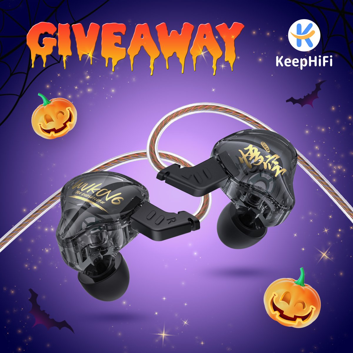 Kbear_Global's tweet photo. 👻BOO! Who will be caught by me!
Treat:#KBEAR  K01 #MONKIE

①Follow @Kbear_Global 
②Repost and Like this post

#Halloween #Giveaway #HIFI #aduio #BlackMythWokong https://t.co/zAWg7kHvWR