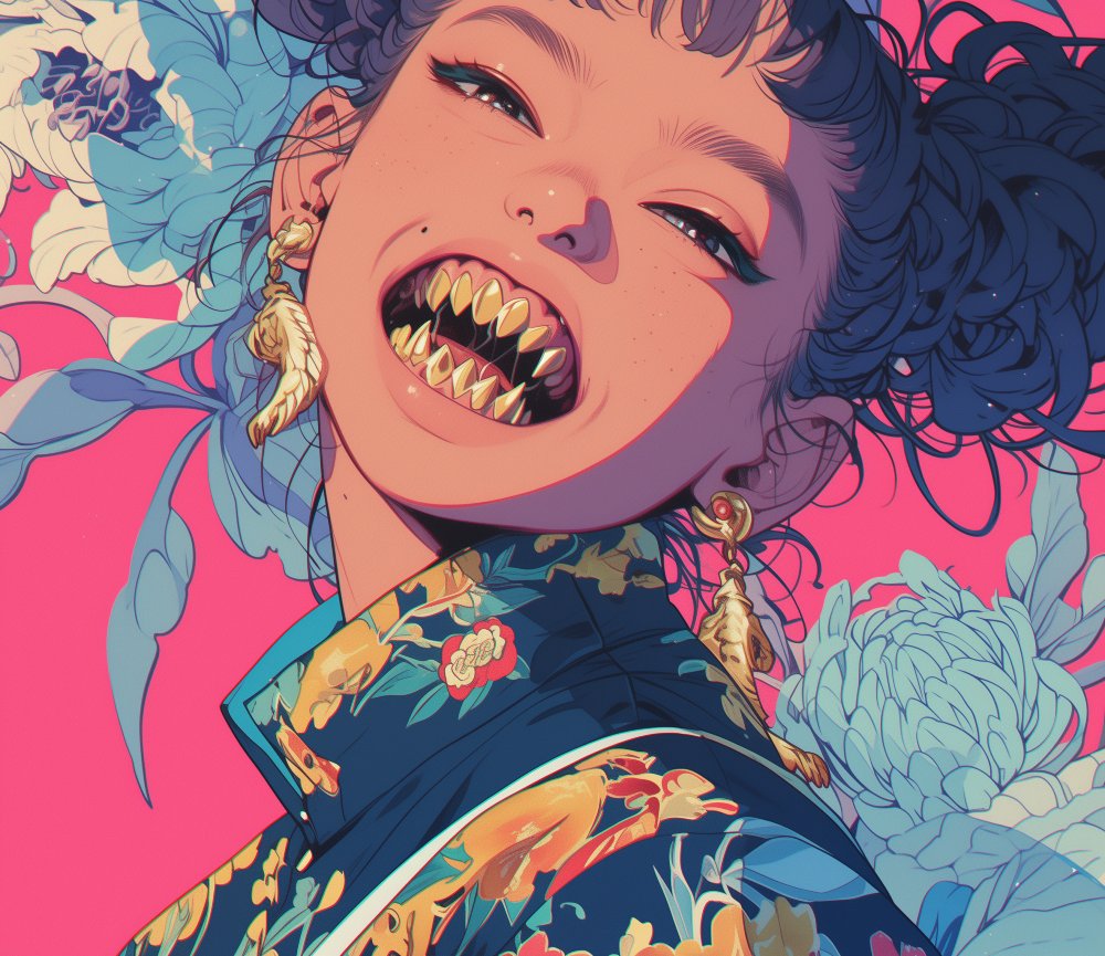 dammit_png's tweet image. Smile wide, bite hard. 🌸🦷

#AIArt #ArtandTech #FutureOfArt #ArtInnovation #AlgorithmicArt