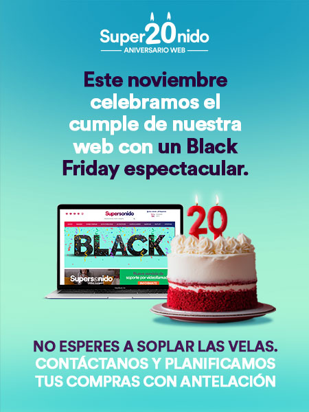 🎉¡ESTAMOS DE CELEBRACIÓN! 🎉
Este noviembre celebramos el 20 Aniversario de nuestra web con un BlackFriday espectacular 🔝
No esperes a soplar las velas. Contáctanos y planificamos tus compras con antelación 👌
👉supersonido.es
#BlackFriday #AltaFidelidad #hifi #ofertas