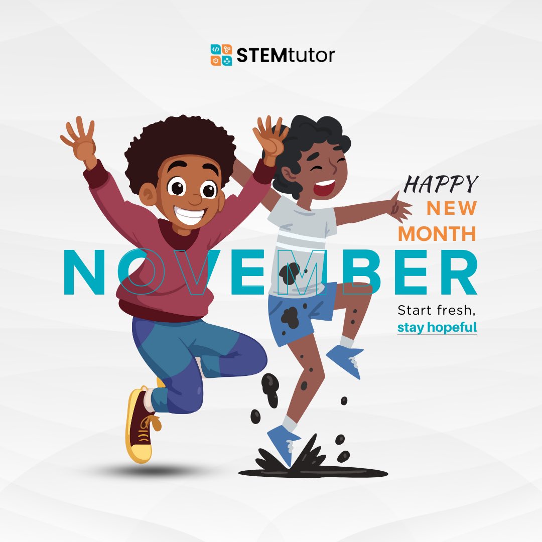 STEMTutorNG's tweet image. Cheers to November! 
As we step into this new month, let’s remember that every challenge is an opportunity to learn and grow! 
What innovative ideas will you explore this November? Share your thoughts below!

#stem
#stemtutor
#newmonth
#november