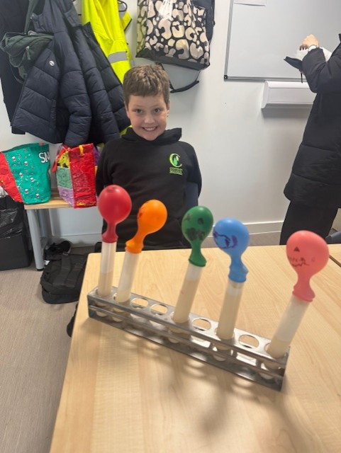 CedarbankSchool's tweet photo. 1B were super scientists this week. They set up an experiment to catch to find out if they could catch yeast pumps! 🫣 By the look of the balloons, they managed to catch a lot of them! #YoungSTEMLeaderWeek #PowerOfCuriosity https://t.co/9tYKUKpPe9