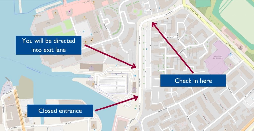 wightlinkferry's tweet photo. 🚨 Changes to entering our Portsmouth Gunwharf port 🚨

From Monday, 4 November to Monday, 16 December, we are carrying out major works to the entrance to our Portsmouth Gunwharf car ferry port.

The entrance will be closed during this period while we replace the road surface and this will mean changes to the way your enter the port with your vehicle. You may also be affected if your park regularly at the port.

Find out more below. 👇
https://t.co/1djCIOQ2T9