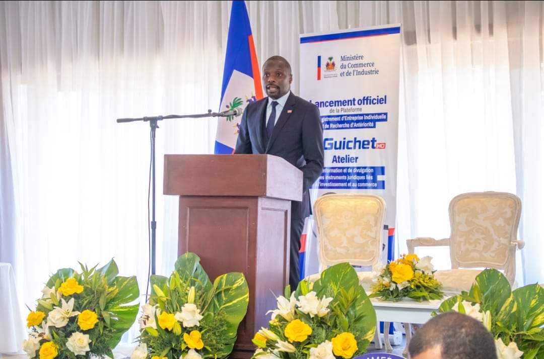 exodenewshaiti's tweet photo. En présence des cadres du gouvernement et de la société civile, @MincommerceHT a lancé, le jeudi 31 octobre 2024, une plateforme de demande d'enregistrement d'entreprise de recherche d'antériorité. #ExodeNews https://t.co/jfqDG8lC9p