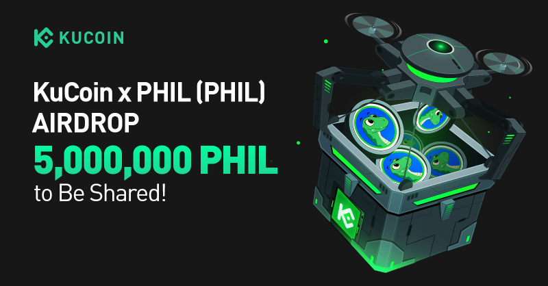 kucoincom's tweet photo. 🦖 @PhilTokenETH is roaring into KuCoin!

💸 The #KuCoin's PHIL Airdrop is here with a gigantic 5 million $PHIL prize pool! 🎉

🐲 Calling all crypto-saurus to join now!