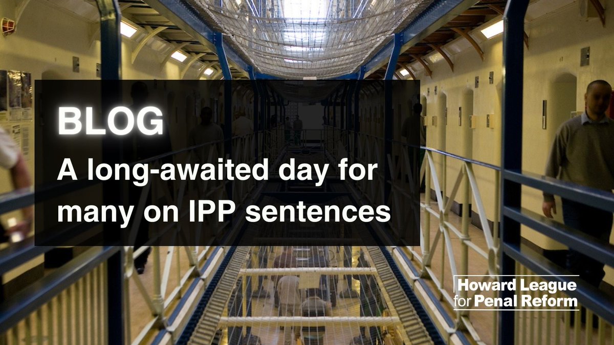 Today, 1 November 2024, is a day that approximately 1,800 people serving the sentence of Imprisonment for Public Protection (IPP) have been waiting for.
howardleague.org/blog/a-long-aw…