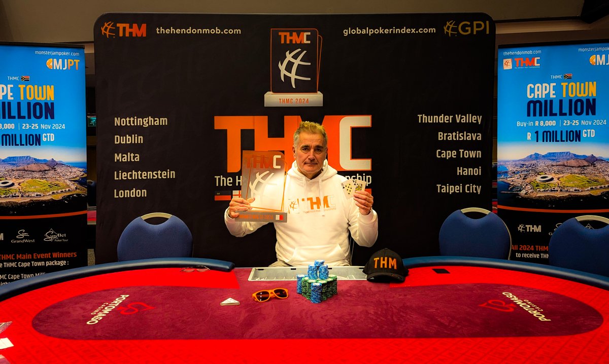 🇲🇹♣️🟠 Huge congrats to Jeff Duddy 🇬🇧 on winning The Hendon Mob Championship at The Malta Poker Festival. Jeff wins € 17,560, the #THMC 🏆 and the <a href="/MonsterJamPoker/">MonsterJam Poker</a> Cape Town Million package 🇿🇦