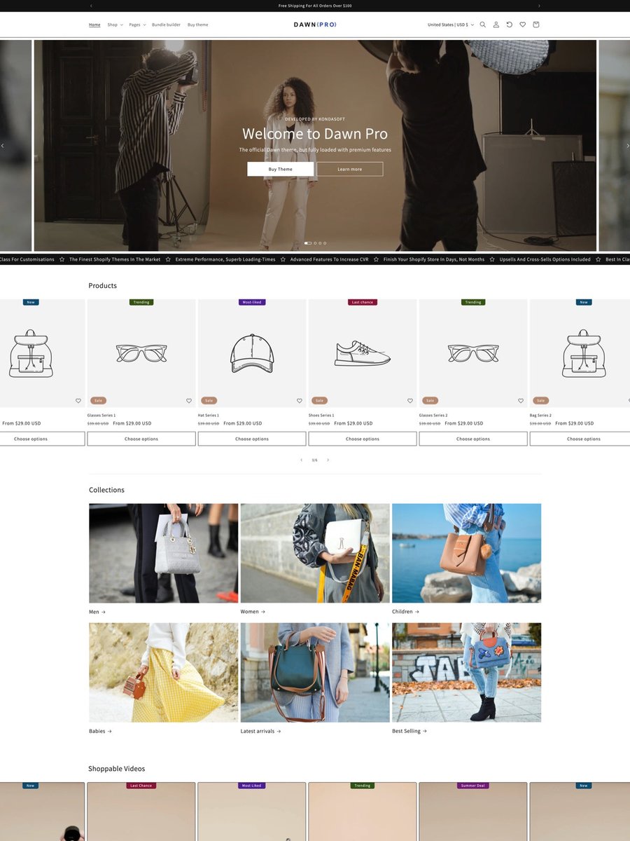 kondasoftdev's tweet image. Dawn Pro - November 2024 Premium Shopify Theme Released. The official Dawn theme, but fully loaded with premium features

Learn more 
kondasoft.com/products/dawn-…

View the demo
dawn-theme-pro.myshopify.com

#shopify #shopifytheme #dawntheme