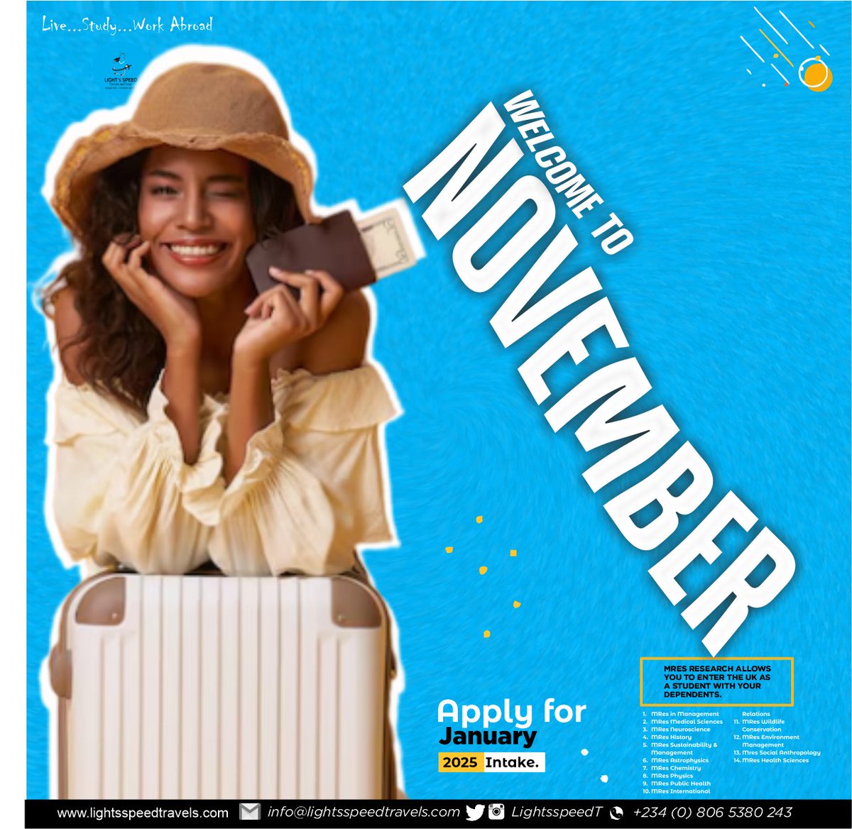 Welcome to the Beautiful Month of November. Don't forget that admission is still ongoing for BA, Masters, and MRes in the UK, Canada, and Europe.

Rigathi Gachagua Bobrisky Riggy G CULT 25m Nigerians Nigeria Immigration Service Kate Henshaw Tiwa Alex Iwobi #SayNoToAndrocide