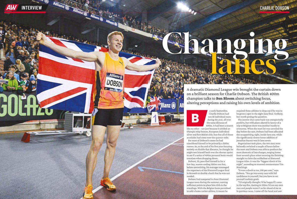 "It was a shock to me, 100%."

When Charlie Dobson received a last-minute 400m lane at the Diamond League final no one expected him to win, least of all Dobson himself.

Read the whole interview in the latest <a href="/AthleticsWeekly/">AW</a> here: pocketmags.com/athletics-week…