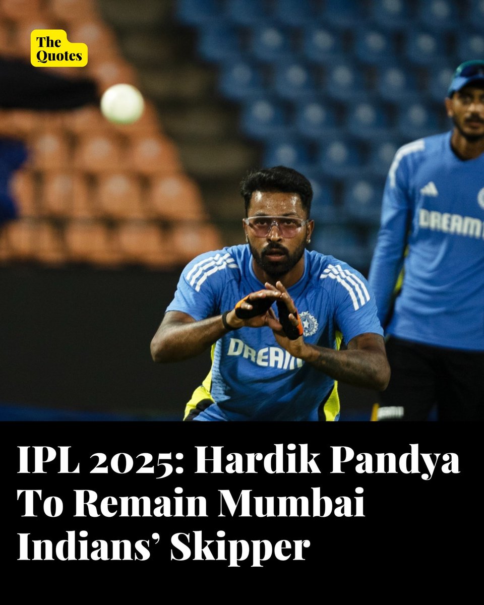 🚨🚨 Hardik’s leadership was under scrutiny following the team’s lackluster performance, but he has proven himself a resilient figure within the organization.

#HardikPandya #IPL2025 #MumbaiIndians 

Read the details here-: thequoteslive.com/ipl-2025-hardi…