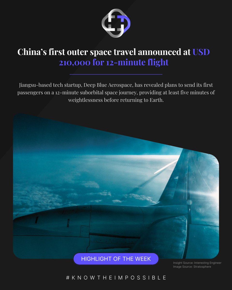 OpaliteNetwork's tweet photo. @OpaliteNetwork's Highlight of the Week: China’s first outer space travel announced at USD 210,000 for 12-minute flight

#Opalite #HighlightoftheWeek #KnowTheImpossible #SpaceTravel #China https://t.co/G5etFxCLFx