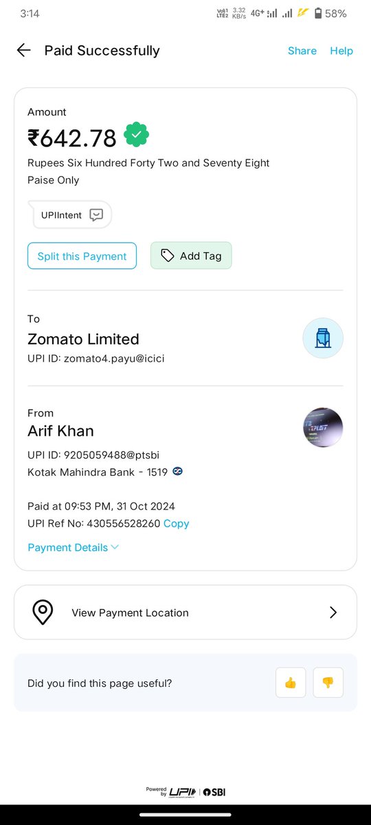 ArifEvents1's tweet photo. I Have Ordered Food Yesterday Night Money Is Debited But Order Not What is this no support of customer care from last night what is this @zomato @zomatocare @deepigoyal what's the customer service of yours no response from your team side I want my money or i have wasted time https://t.co/8WNdQt65tG