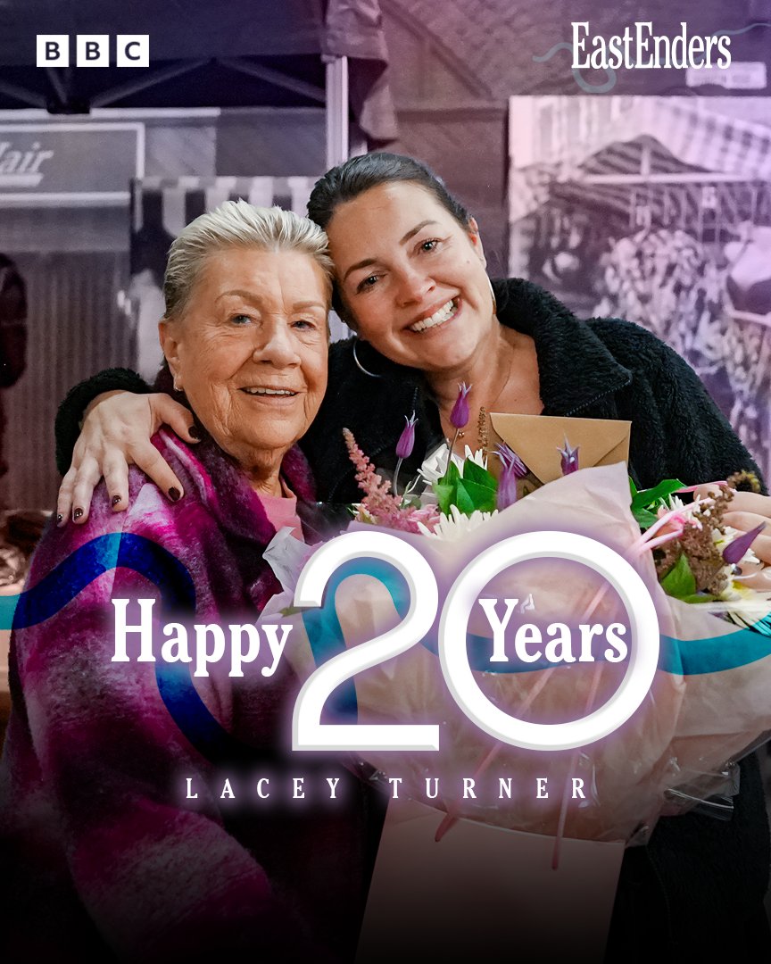 bbceastenders's tweet image. Today marks 20 years since Stacey Slater arrived in Walford! What a journey it’s been… Congratulations Lacey, here’s to the next 20! 🎉 🤗 #EastEnders