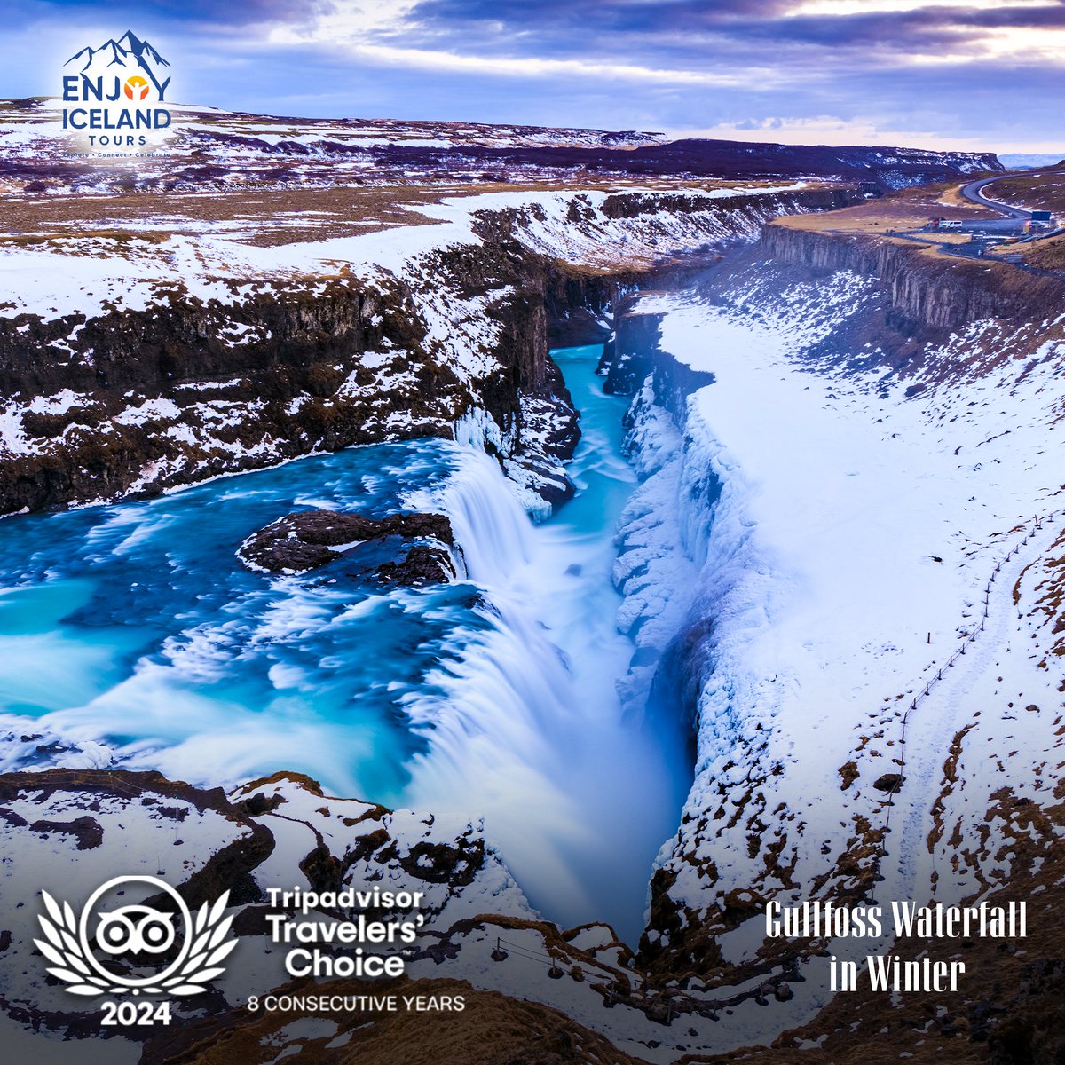 njoyicelandtour's tweet image. Winter Wonderland at Gullfoss Waterfall!❄️

Witness the magical transformation of Gullfoss into a frozen masterpiece this winter. A must-see natural wonder in Iceland!

Book your tour: enjoyicelandtours.com

#GullfossWaterfall #iceland #Gullfoss #northernlights #iceland2024