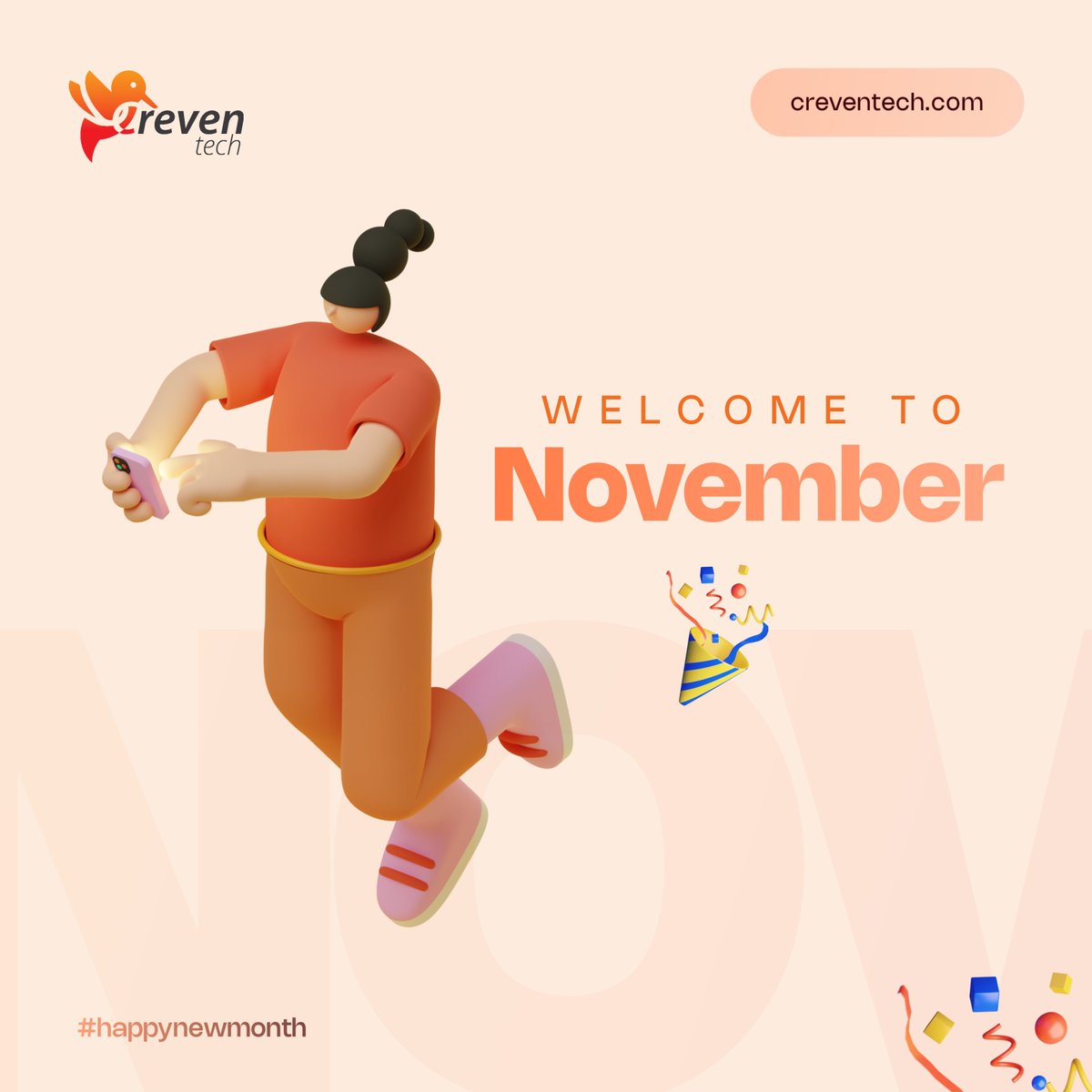 CrevenTech's tweet image. A fresh month means new opportunities to grow, learn, and create. Let us make this month count and keep pushing toward our goals.

Here is to a productive and successful November.

#HappyNewMonth #NovemberGoals #StayInspired
