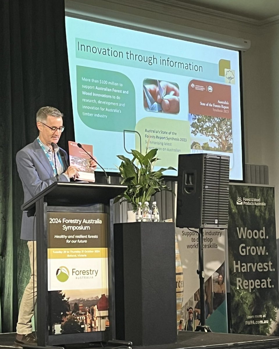 adamfennessy's tweet image. This week at #ForestryAustralia Symposium 2024 I outlined @DAFFgov support for sustainable forest management including $300M in Aust Govt funding &amp;amp; latest release of @ABARES State of Forestry report 2024: agriculture.gov.au/abares/forests…

👉 Read more here: agriculture.gov.au/about/symposiu…
