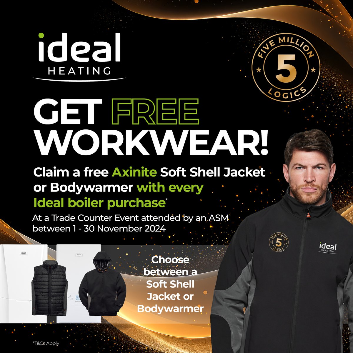 Did somebody say FREE workwear? 👨🏻‍🔧

Visit your local Area Sales Manager at one of their trade counter events and purchase an Ideal boiler to claim your free Axinite Soft Shell Jacket or Bodywarmer! 

Find out where your ASM will be: idealheating.com/roadshow 
#IdealHeating #Axinite