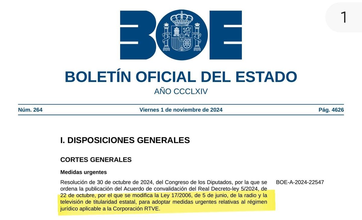 Santi_ABASCAL's tweet photo. BOLETIN OFICIAL DEL ESTADO 
Viernes, 1 de Noviembre.

MEDIDAS URGENTES:
Oficializar el asalto a RTVE.

Si Sánchez y su entorno se hubieran limitado a robar, quizá algunos españoles aún podrían perdonarle. 

Pero ya no.

#EjércitoYA https://t.co/Sk1Tae6bcm