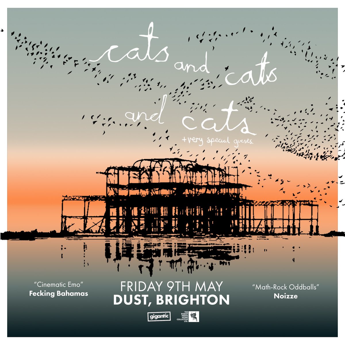 Just announced: Cats and Cats and Cats at <a href="/DustVenue/">Dust Venue</a> next May. Tickets on sale now via <a href="/Gigantic/">Gigantic Tickets</a>: gigantic.com/cats-and-cats-…