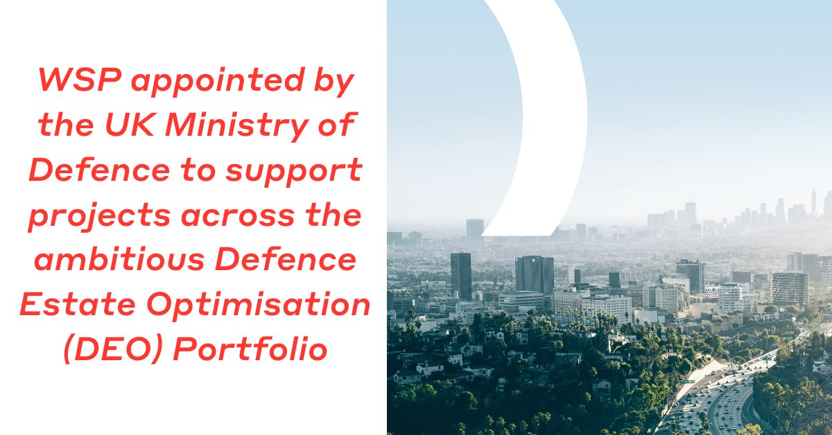 WSP in the UK & Ireland (@wsp_uki) on Twitter photo Proud to be appointed by <a href="/DefenceHQ/">Ministry of Defence 🇬🇧</a> as Strategic Property Advisor and supporting <a href="/Drees_Sommer/">Drees & Sommer</a> as Strategic Environmental & Technical Advisor for £5.1bn DEO Portfolio projects, alongside <a href="/Savills/">Savills</a>, <a href="/AvisonYoung/">Avison Young</a>, <a href="/JLL/">JLL</a>, <a href="/TetraTech/">Tetra Tech</a>, <a href="/JacobsConnects/">Jacobs</a>. Read more: bit.ly/3YvVBbn Proud to be appointed by <a href="/DefenceHQ/">Ministry of Defence 🇬🇧</a> as Strategic Property Advisor and supporting <a href="/Drees_Sommer/">Drees & Sommer</a> as Strategic Environmental & Technical Advisor for £5.1bn DEO Portfolio projects, alongside <a href="/Savills/">Savills</a>, <a href="/AvisonYoung/">Avison Young</a>, <a href="/JLL/">JLL</a>, <a href="/TetraTech/">Tetra Tech</a>, <a href="/JacobsConnects/">Jacobs</a>. Read more: bit.ly/3YvVBbn