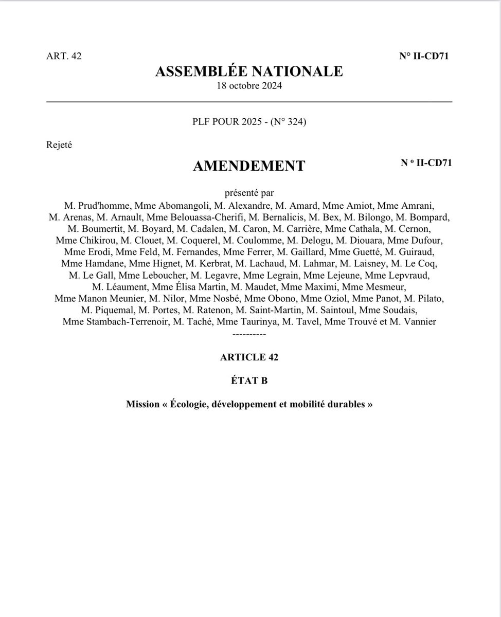 MaximeBoyer31's tweet photo. 🚄Le NFP est contre la LGV #Toulouse #Bordeaux et les #AFNT indispensables au #SERM.

@FraPiquemal @HadrienClouet @Anne_Stambach @ChristopheBex ne veulent pas améliorer les mobilités décarbonées dans notre territoire.

Amendement voté par @socialistesAN
Stop double discours! https://t.co/3OKn8Stv3h