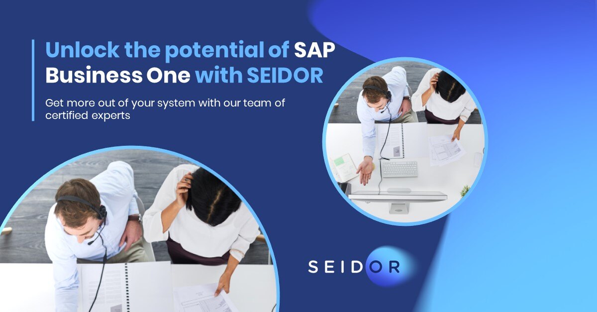 SeidorUK's tweet image. Unlock the potential of SAP Business One with SEIDOR 🔓 Use our team of certified V10 to maximise the potential of your solution. Get in touch today to learn more 📞#sapbusinessone #sapsupport hubs.ly/Q02TqCjg0