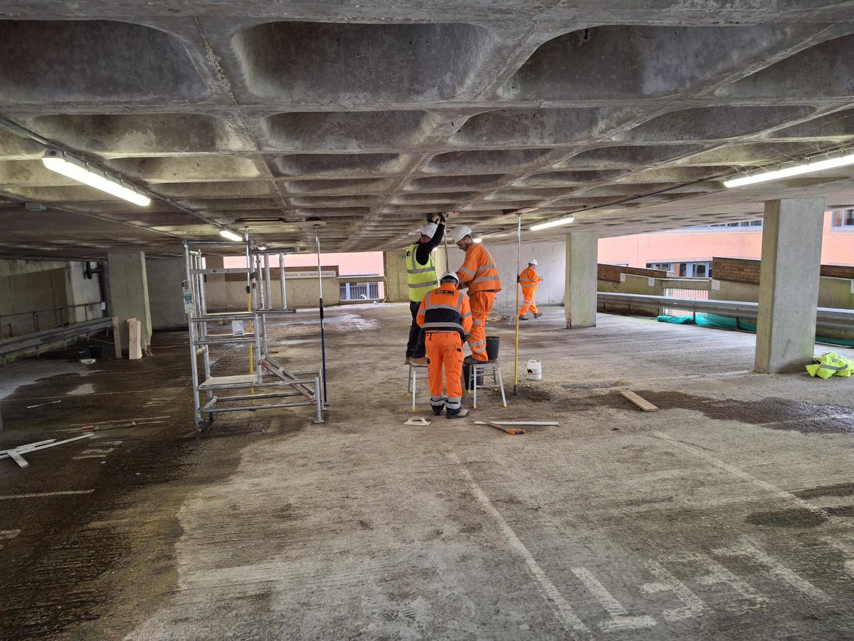 CRL_Limited's tweet photo. For 30+ years, many concrete multi-storey car parks suffered from  lack of maintenance and the impact of de-icing salts. It’s great to see clients now embracing regular inspections, maintenance, and repairs to preserve these structures, ensuring long-term durability and value! https://t.co/LCHTBNxYcr