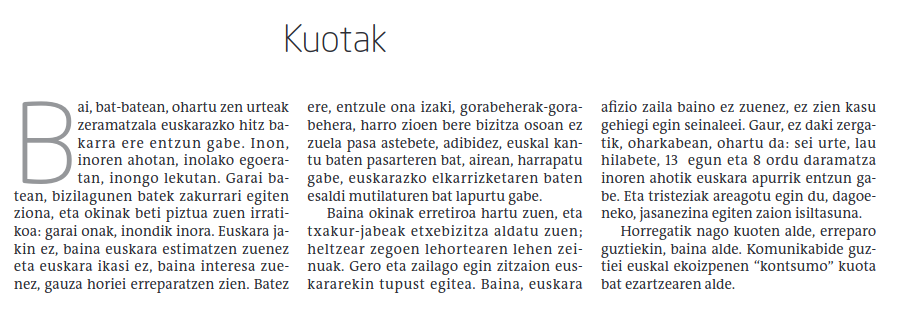 Aste honetan #Moraurena ostiralean etorri da. Ni despistatzeko jokaldi nahiko ona, baina ez nahikoa! 😛
Zentzumen bakoitzeko kuota bana behar dugu, ukimena barne!

«Kuotak», <a href="/iamorau/">Morau</a>'k idatzia.